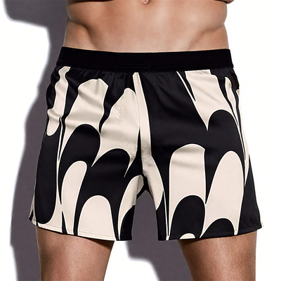 Claudio | Men'S Spring And Summer Fashion Casual Elastic Waist Cotton Blended Printed Shorts