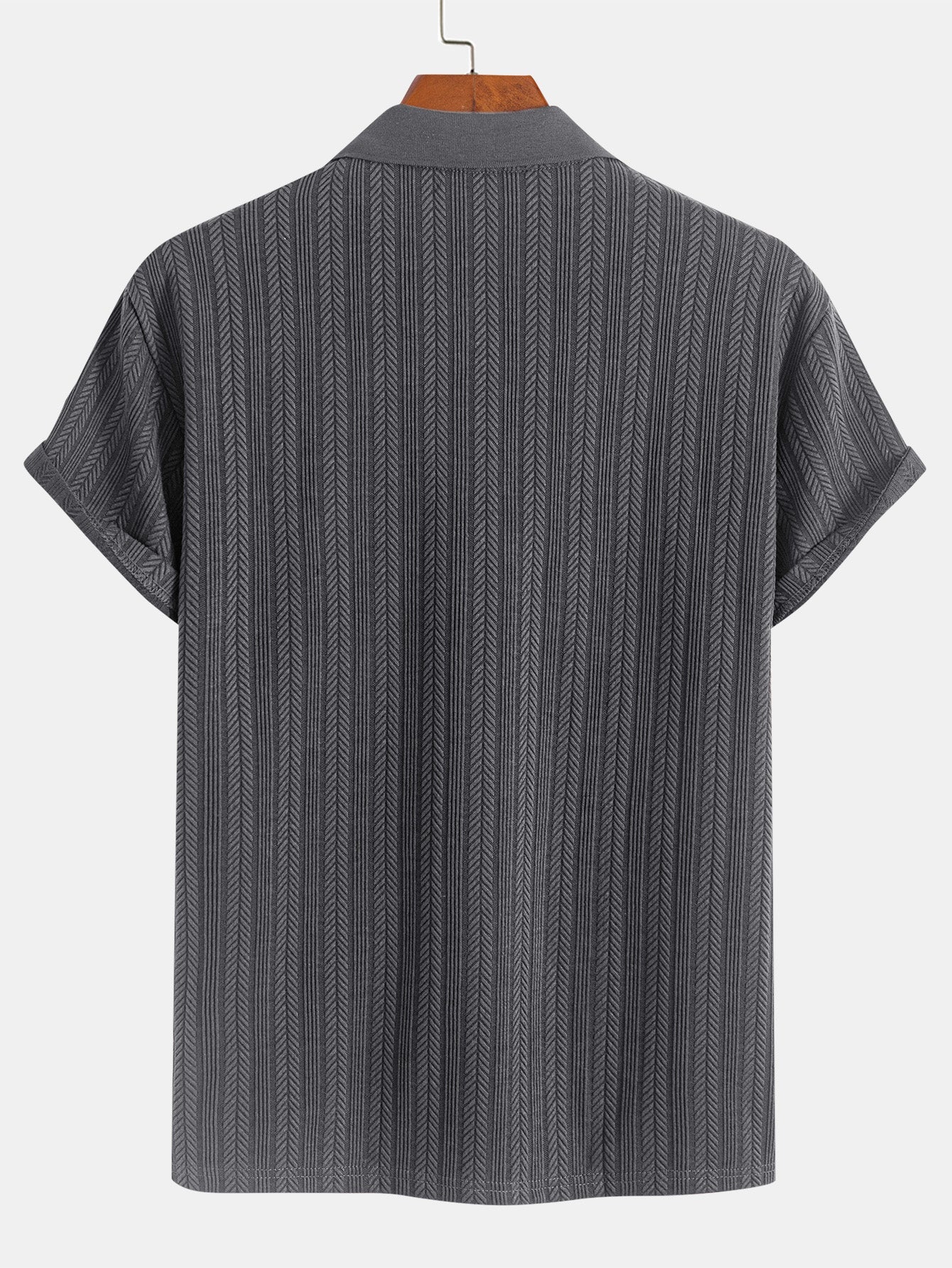 Devon® | Textured Zipper Polo