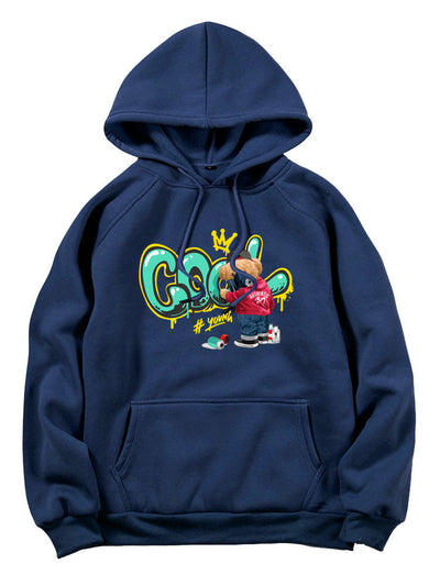 Frank | Graffiti Bear Print Hoodie