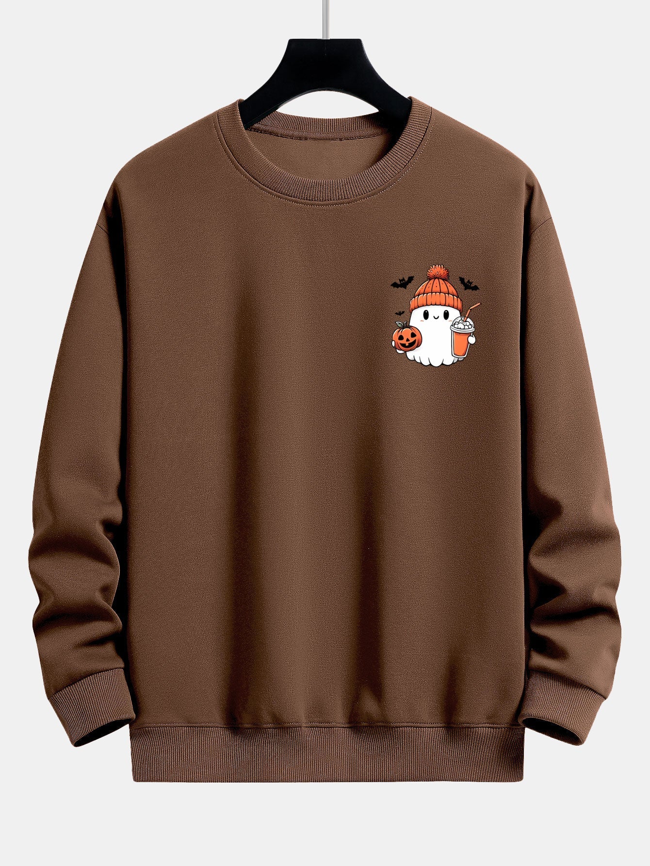 Braulio® | Halloween Ghost Pumpkin Print Relax Fit Sweatshirt