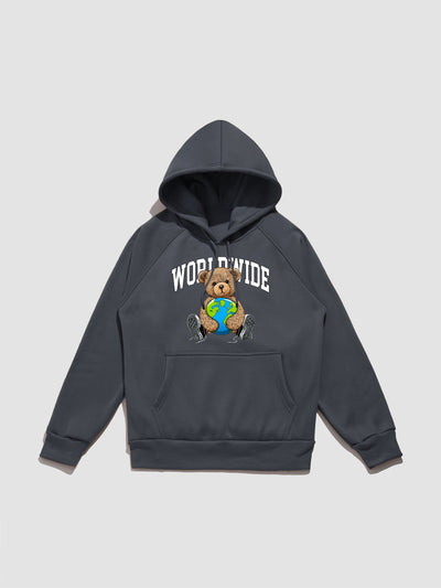 Wesley | Worldwide Bear Print Hoodie