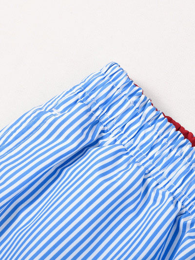 Adolphus® | 3 Pieces Vertical Striped Drawstring Swim Shorts