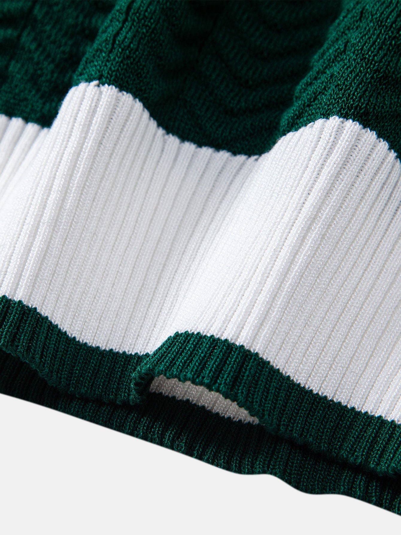 Josh® | Texture Contrast Knitted V Neck Polo Shirt