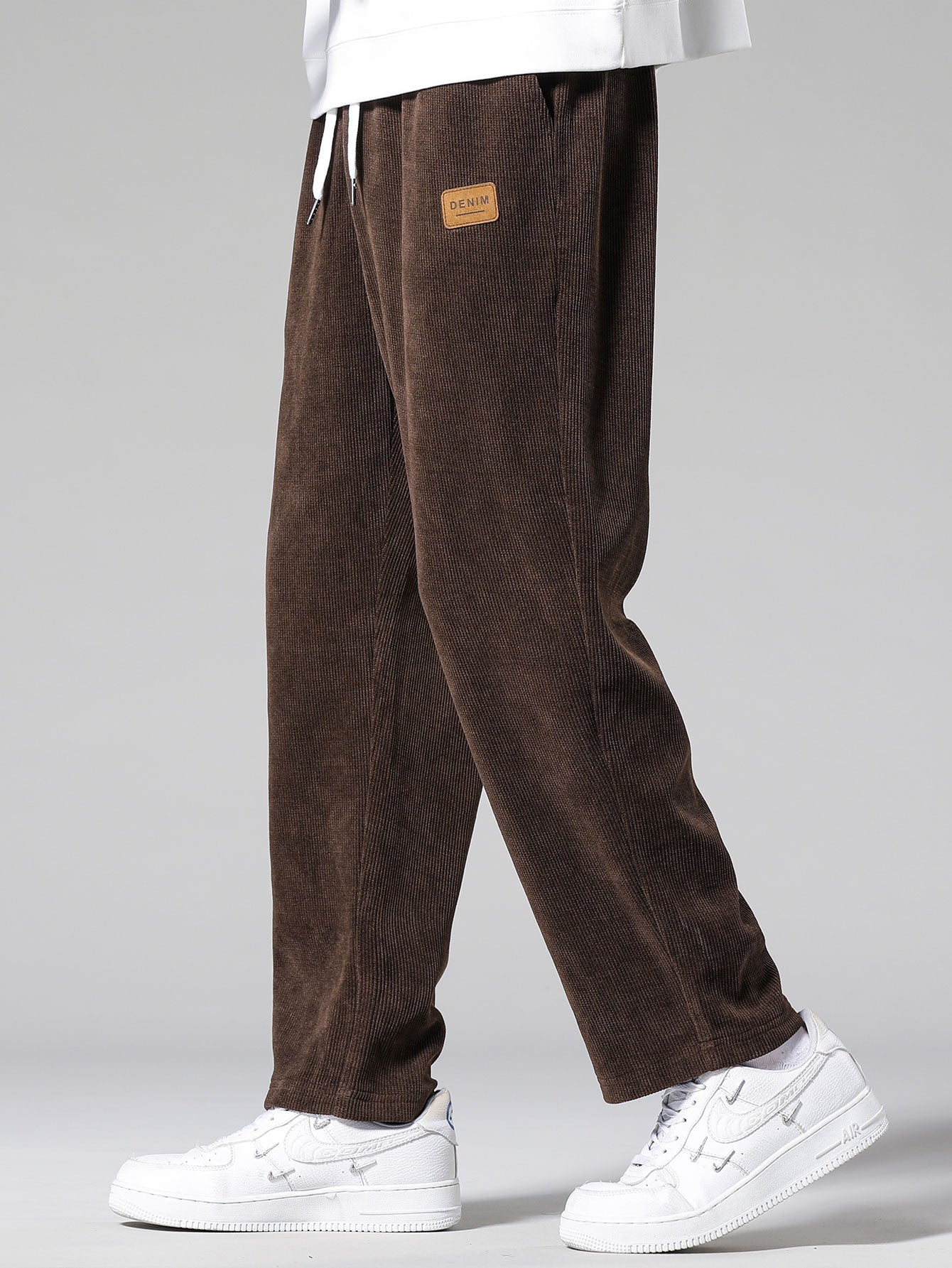 James® | Checkerboard Dissolving Bear Drop Shoulder Oversize T-Shirt & Straight Leg Corduroy Pants