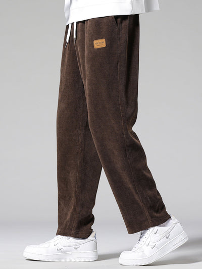 James® | Checkerboard Dissolving Bear Drop Shoulder Oversize T-Shirt & Straight Leg Corduroy Pants