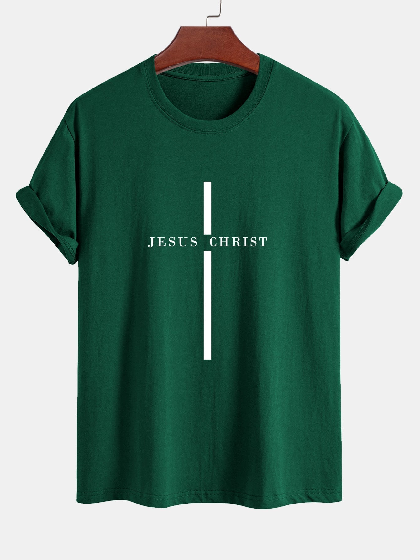 Odón® | Jesus Christ Stripe Print Cotton T-Shirt