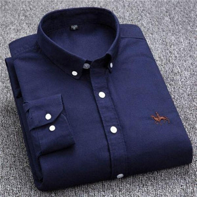 Jarvis® | Long-Sleeved Cotton Shirt With Emblem