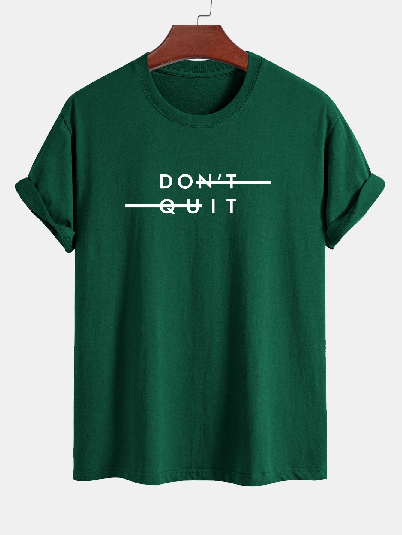 Nicodemo® | Don'T Quit Print Cotton T-Shirt