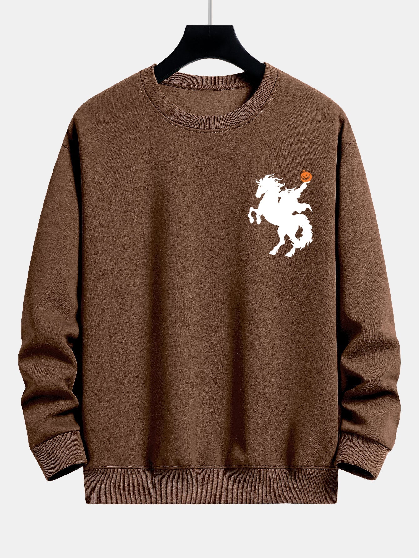 Cayetano® | Pumpkin Headless Horseman Print Relax Fit Sweatshirt