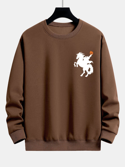 Cayetano® | Pumpkin Headless Horseman Print Relax Fit Sweatshirt