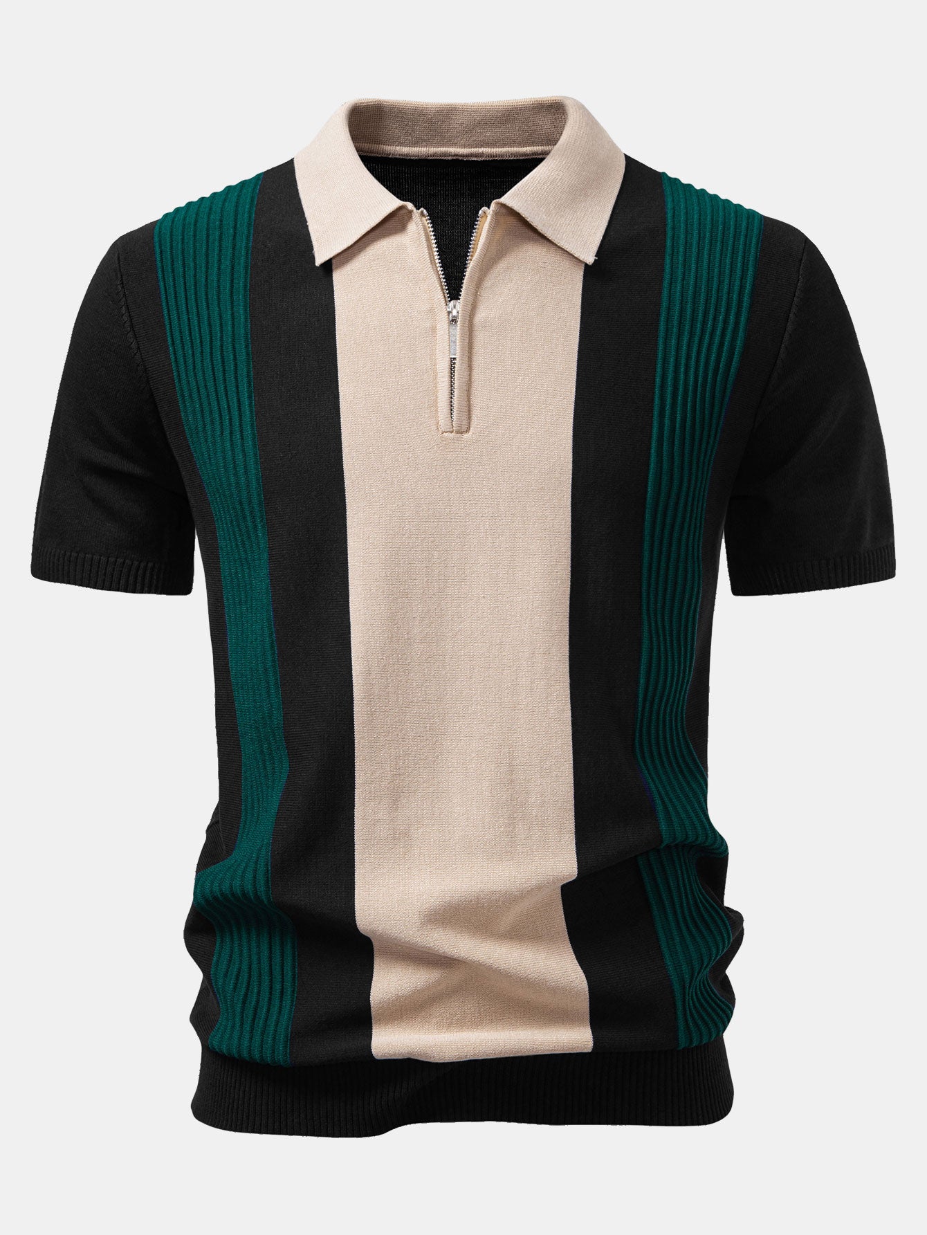Oliver | Textured Color Block Knit Polo