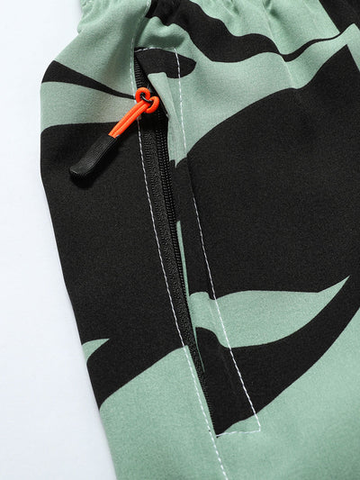 Sergio® | Color Block Print Zipper Pocket Shorts