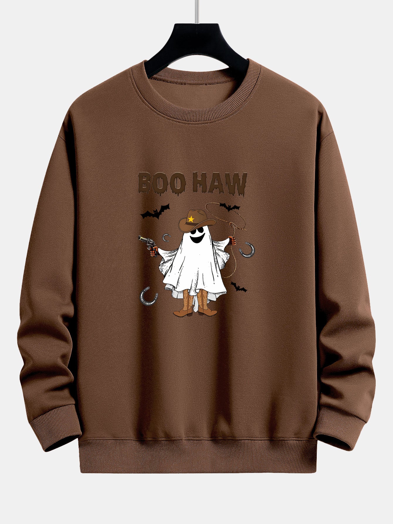 Canuto® | BOO HAW Cowboy Ghost Print Relax Fit Sweatshirt