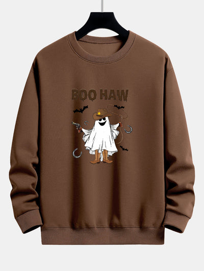 Canuto® | BOO HAW Cowboy Ghost Print Relax Fit Sweatshirt