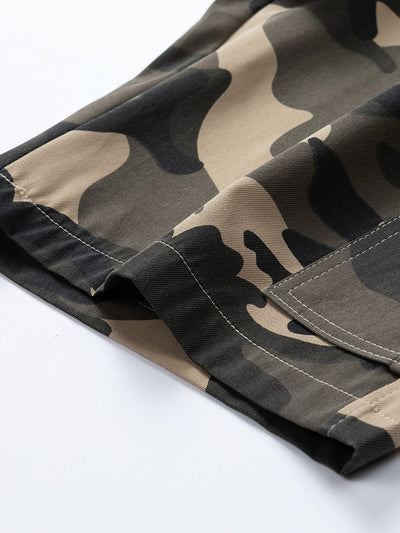 Alfonso | Camouflage Drawstring Cargo Shorts