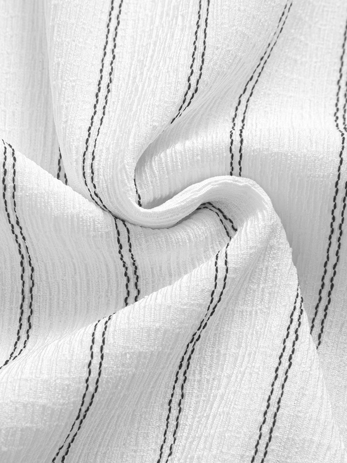 Cipriano® | Stripe Textured Arc Hem T-Shirt