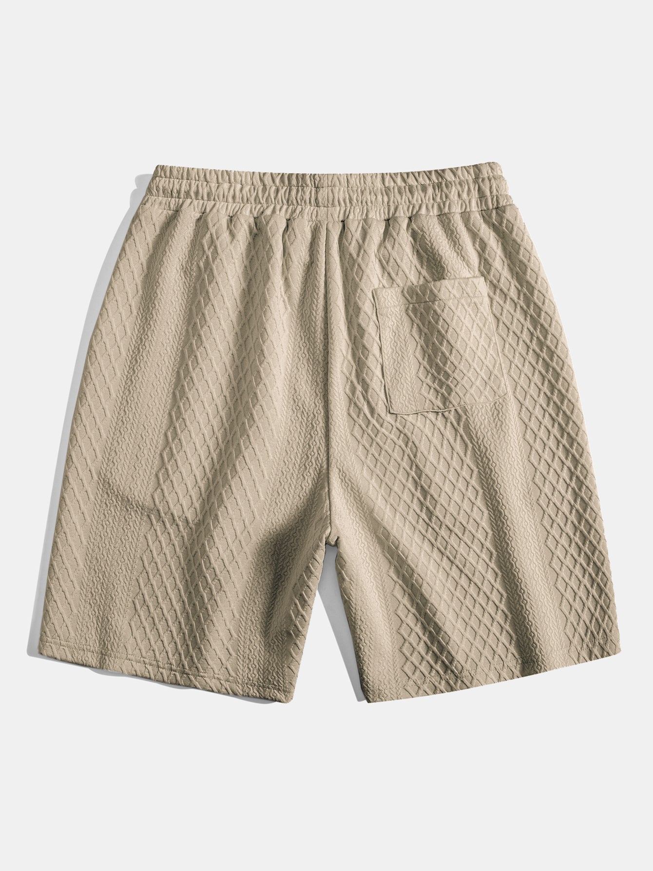Adelin® | 3 Pieces Diamond Geometric Jacquard Drawstring Shorts