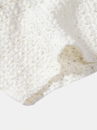 Herbert® | Texture Jacquard Cuban Shirt & Straight Leg Linen Pants