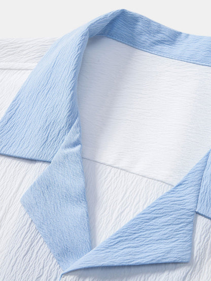 Xenofonte® | Textured Contrast Cuban Shirt