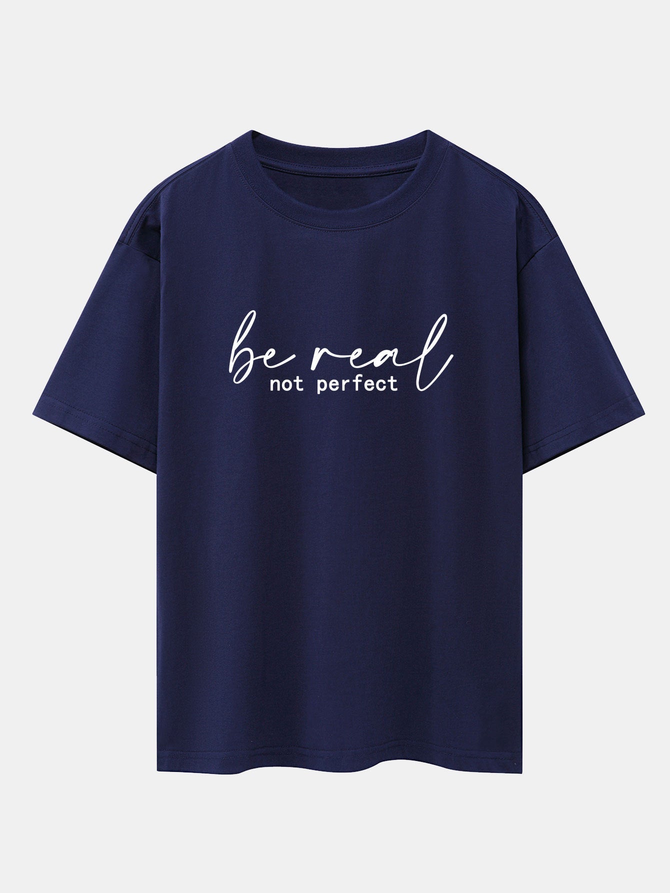 Alexei® | Be Real Not Perfect Print Drop Shoulder Oversize T-Shirt