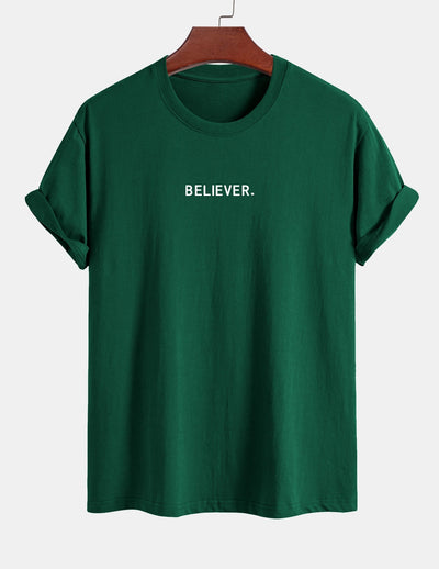 Octavio® | Believer Print Cotton T-Shirt