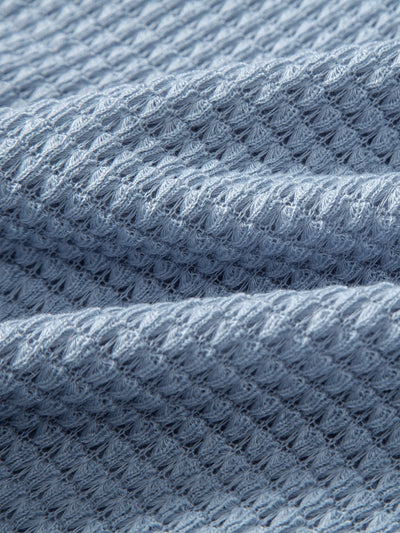 Ian® | Textured Cuban Shirt & Linen Cotton Blend Drawstring Shorts