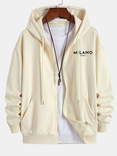 Jonas® | Milano Italy Print Relax Fit Zip Hoodie