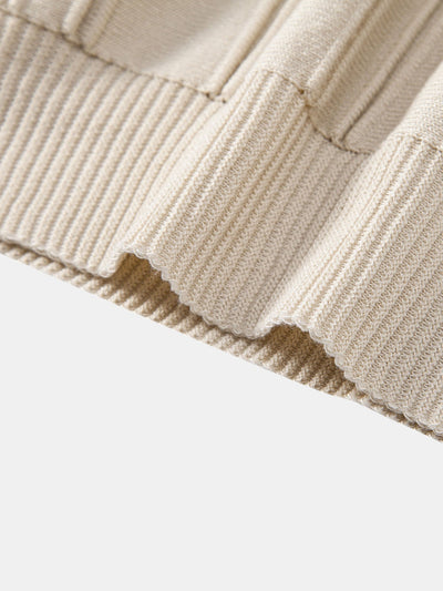 Hunter | Stripe Jacquard Zipper Knit Polo Shirt