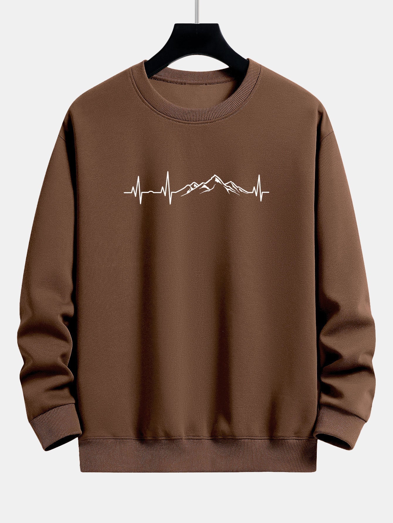 Jarek® | Heartbeat Mountain Print Relax Fit Sweatshirt