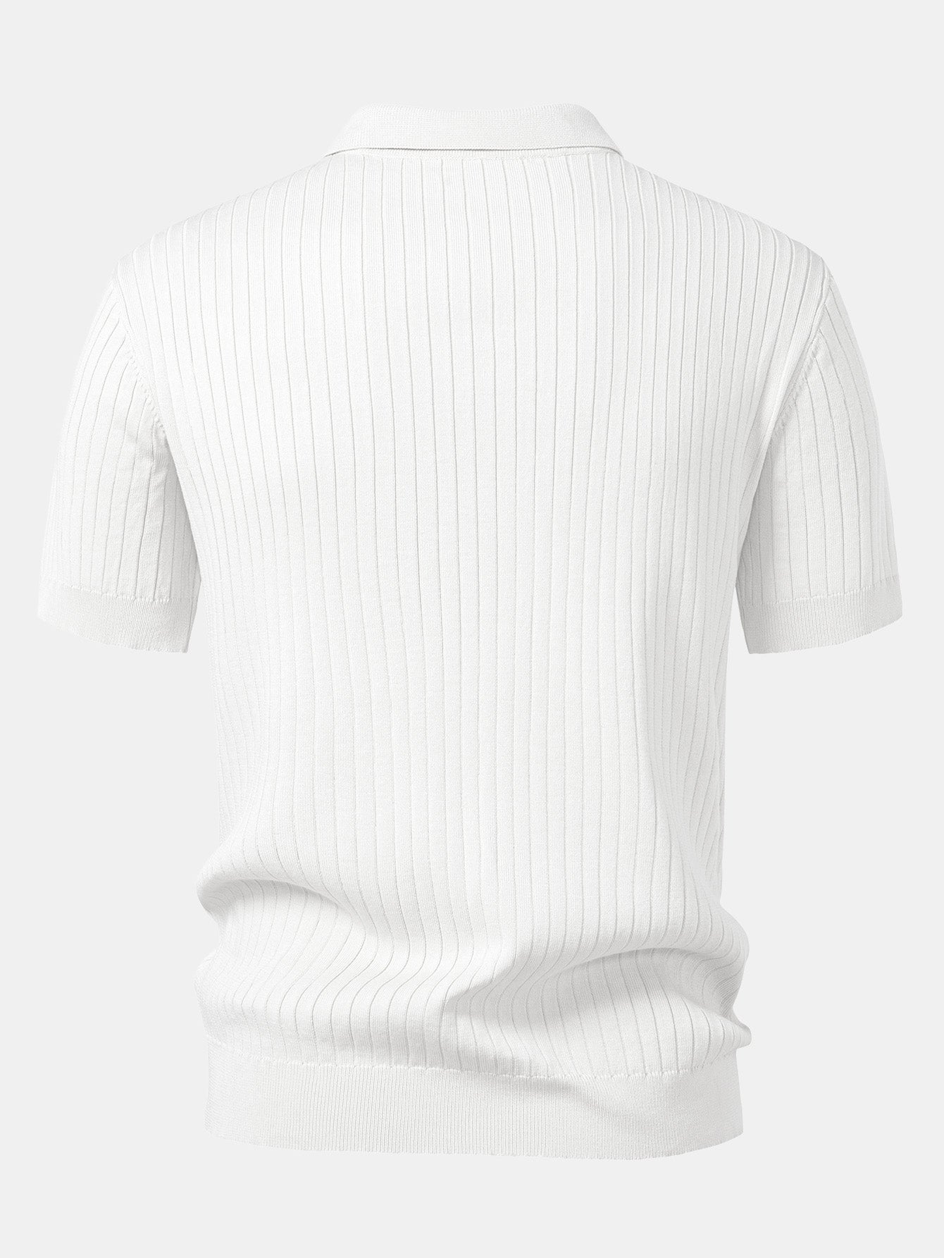 Connor | Stripe V Neck Knit Polo Shirt