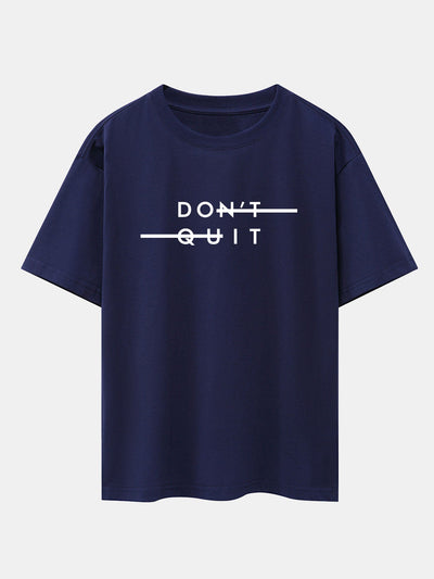 Dustin® | Don'T Quit Print Drop Shoulder Oversize T-Shirt
