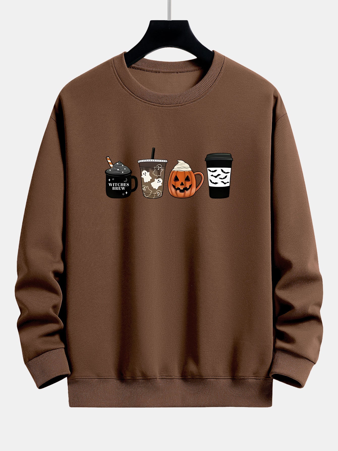 Casimiro® | Halloween Coffee Print Relax Fit Sweatshirt