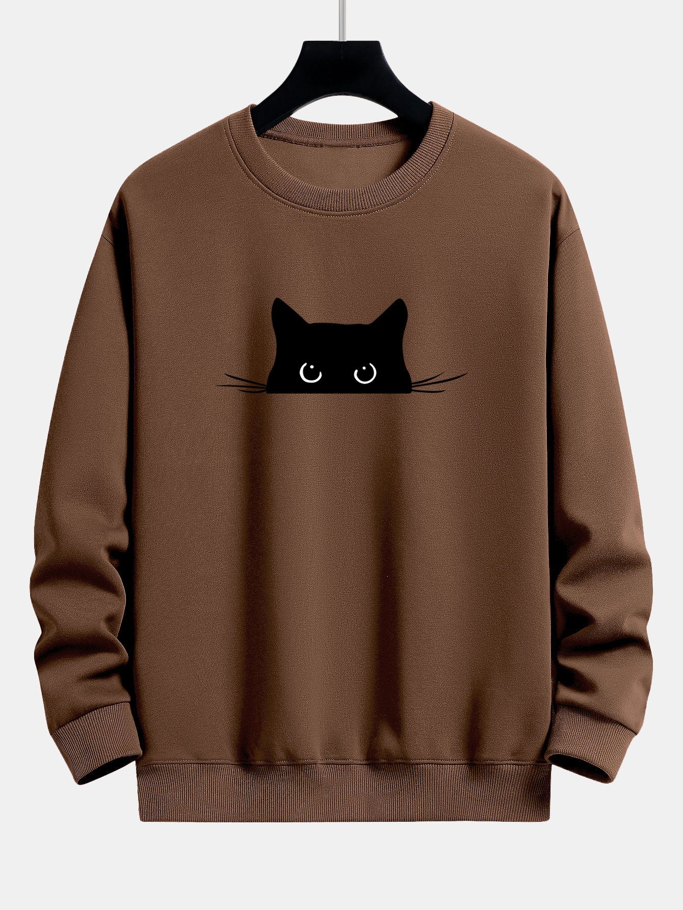 Federico® | Black Cat Print Relax Fit Sweatshirt