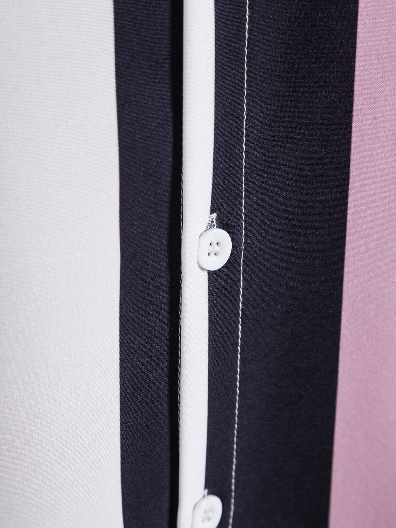 Aspen® | Wide Striped Print Button Up Shirt