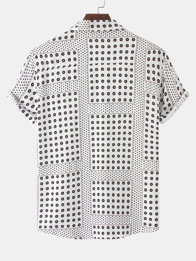 Arsen® | Polka Dot Floral Print Button Up Shirt