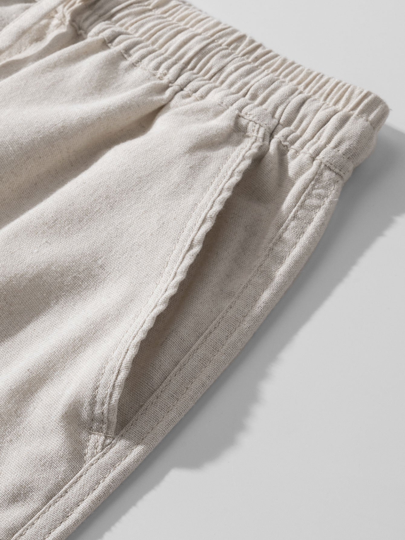 Albert® | Waffle Button Up Shirt & Linen Cotton Blend Drawstring Shorts