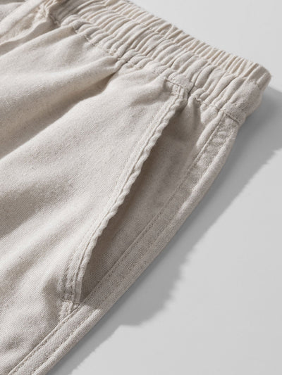 Albert® | Waffle Button Up Shirt & Linen Cotton Blend Drawstring Shorts