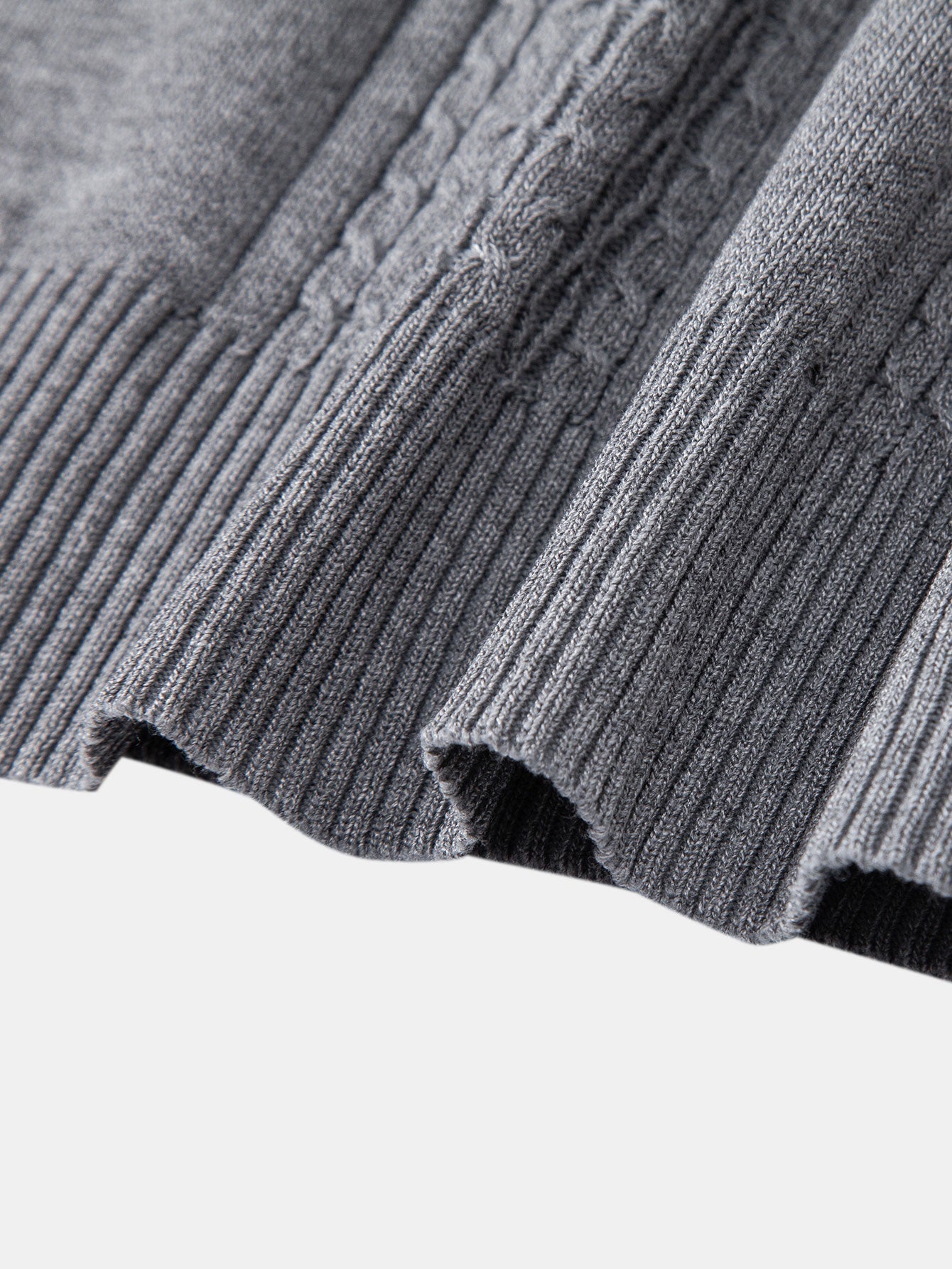 Elijah | Twist Jacquard Knitted Zipper Polo Shirt
