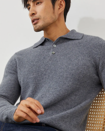 Enzo | Ponza Cashmere Polo Sweater