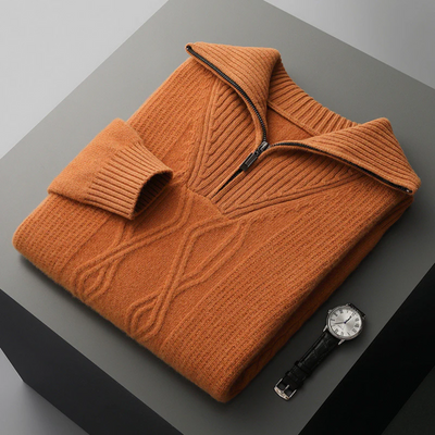 Quinn | Taranto Merino Wool Zip Sweater