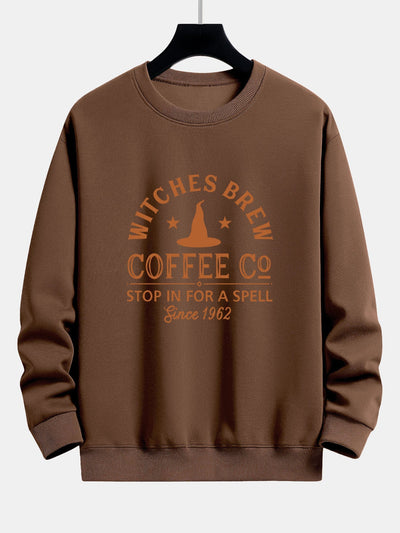 Bernabé® | Halloween Witches Brew Coffee Print Relax Fit Sweatshirt