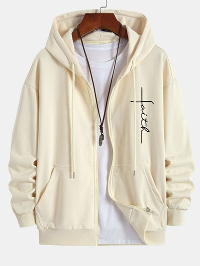 Julián® | Faith Print Relax Fit Zip Hoodie