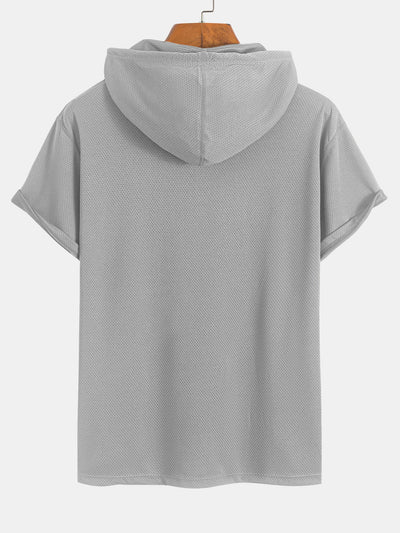 Lucas® | Athletic Mesh Kangaroo Pocket Hooded T-Shirt