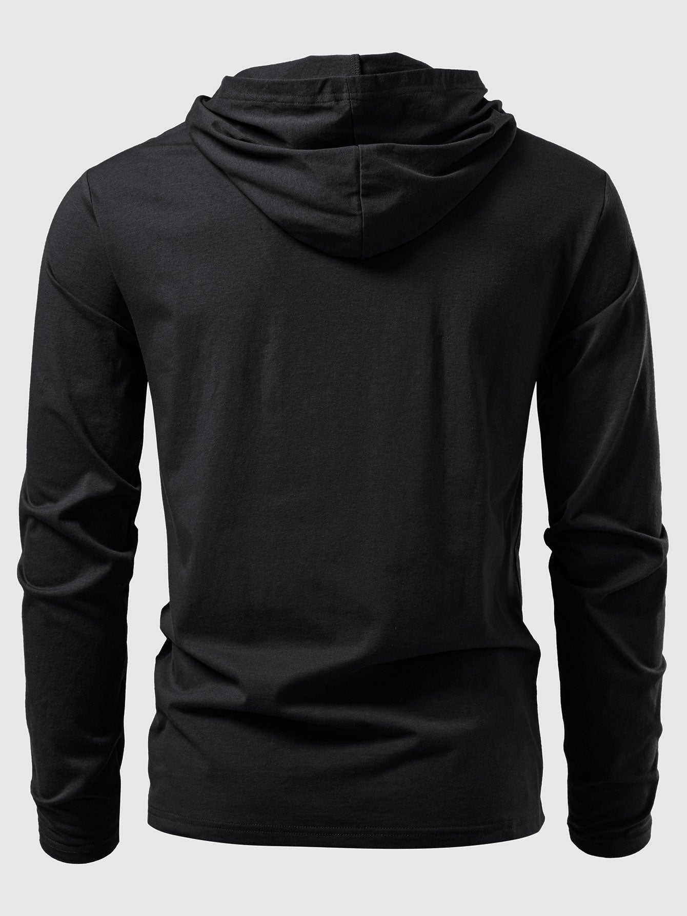 Lino® | Long Sleeved Cotton Hooded T-Shirt
