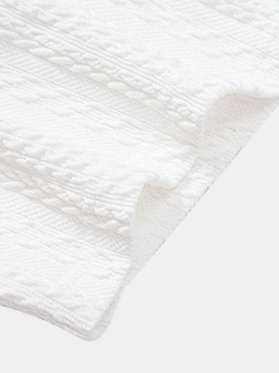 Sebastian | Textured Jacquard Knit Polo Shirt