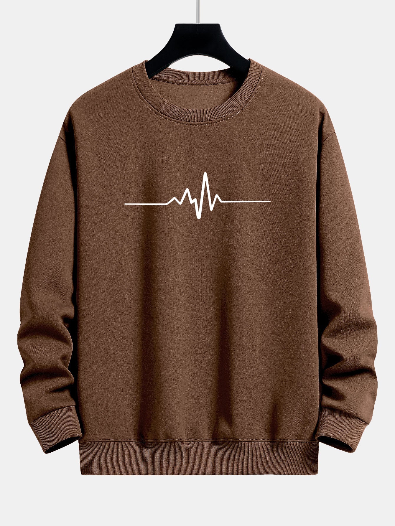 Jasiel® | Heartbeat Print Relax Fit Sweatshirt