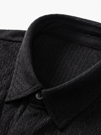 Asare® | Muscle Fit Jacquard Textured Shirt