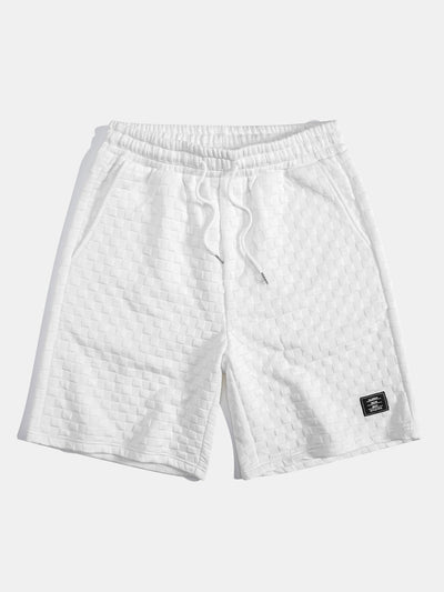 Brad® | Checkerboard Jacquard Arc Hem Hooded T-Shirt & Checkerboard Jacquard Shorts