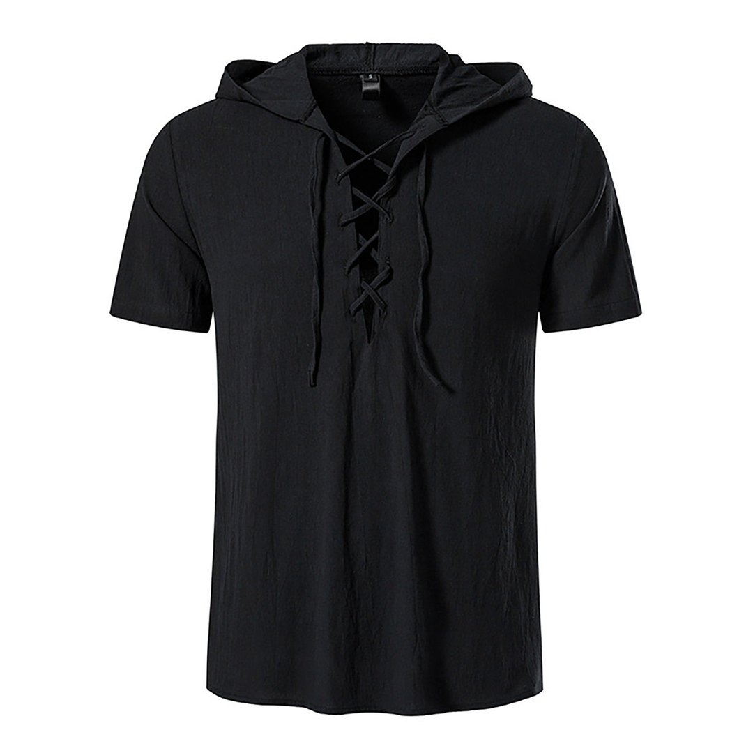 Johnathan® | Solid Color T-Shirt With Drawstring And Hood