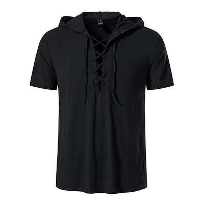 Johnathan® | Solid Color T-Shirt With Drawstring And Hood